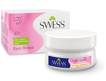 Swess PRO Night Face Cream 45+ for Dry and Sensitive Skin
