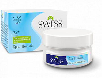 Крем для лица SWESS PRO ночной 25+ для нормальной и комбинированной кожи