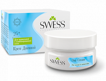 Крем для лица SWESS PRO дневной 25+ для нормальной и комбинированной кожи