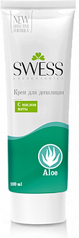 Крем для депиляции SWESS «Алоэ и масло мяты»