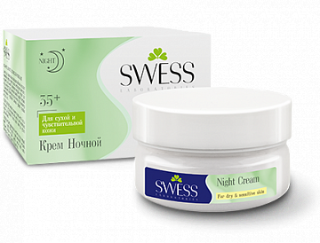 Крем для лица SWESS PRO ночной 35+ для сухой и чувствительной кожи